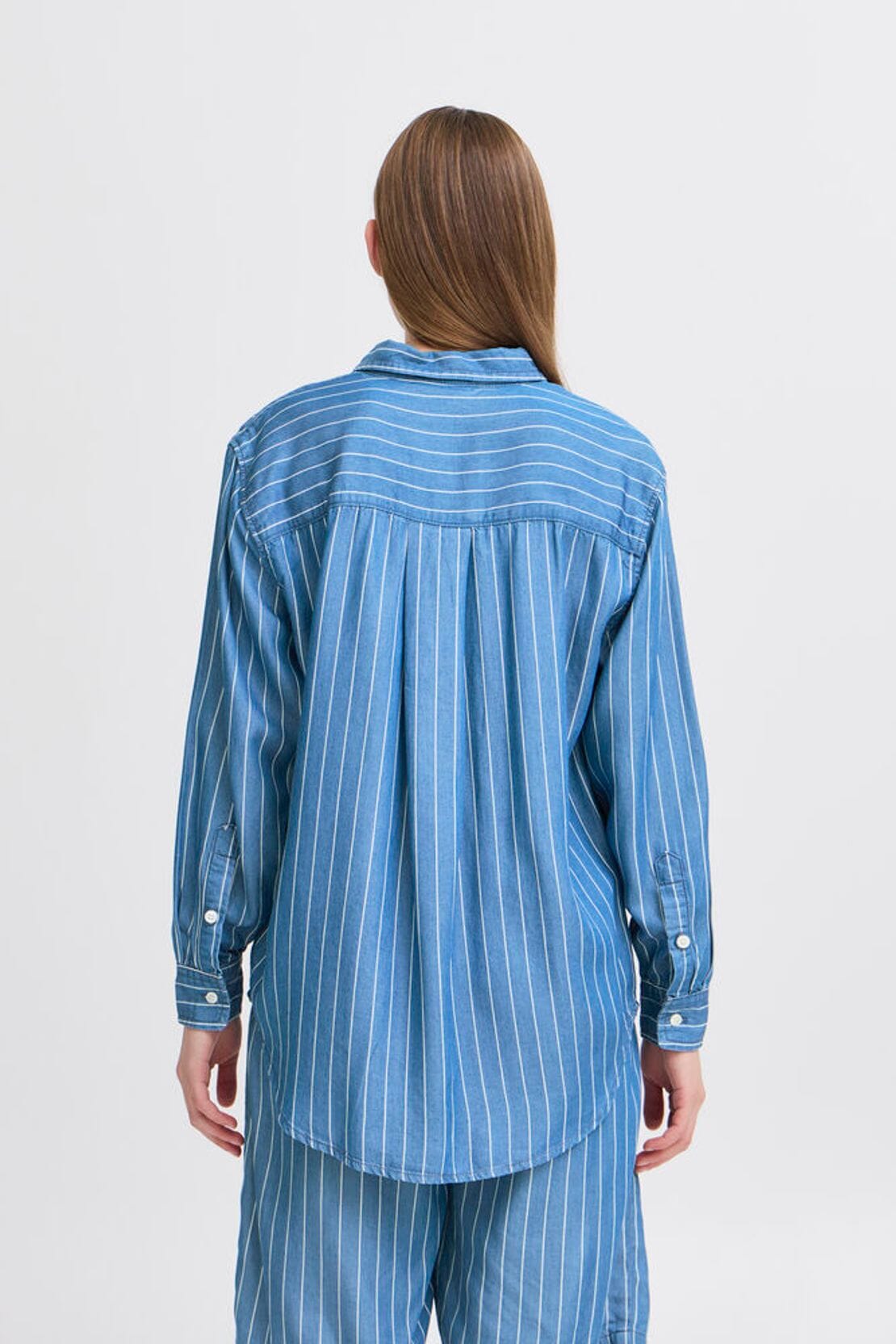 STRIPE DENIM SHIRT Top ICHI 