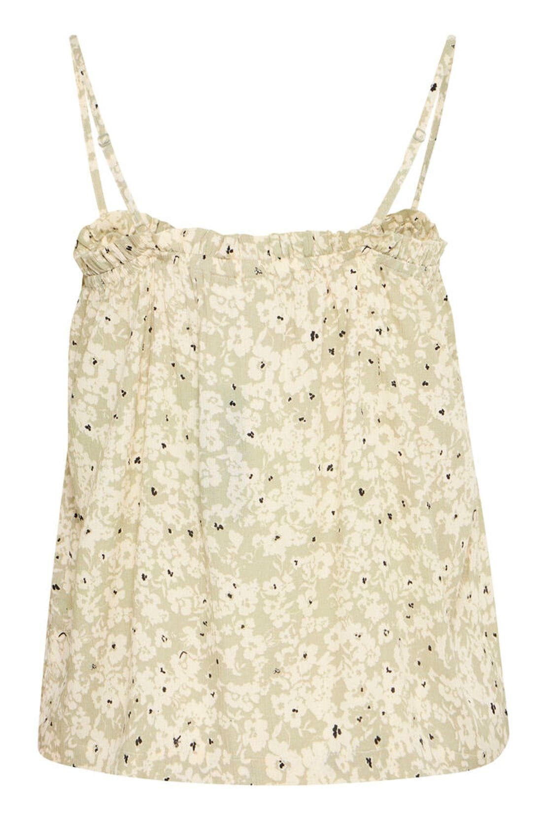 GREEN FLORAL TANK Top ICHI 