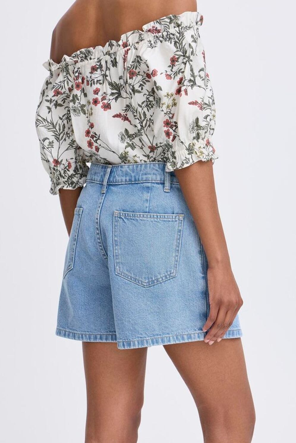 OFF SHOULDER FLOWER BLOUSE Top B YOUNG 