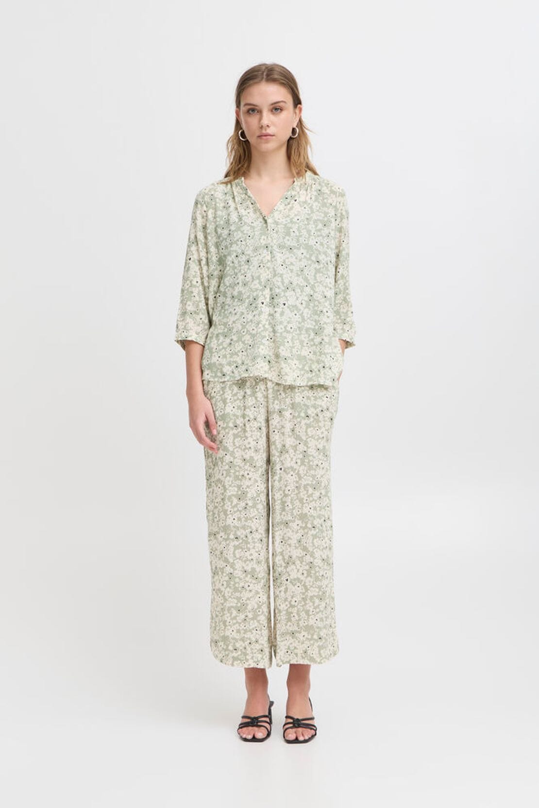 TEA FLOWER BREEZY PANT PANT ICHI 