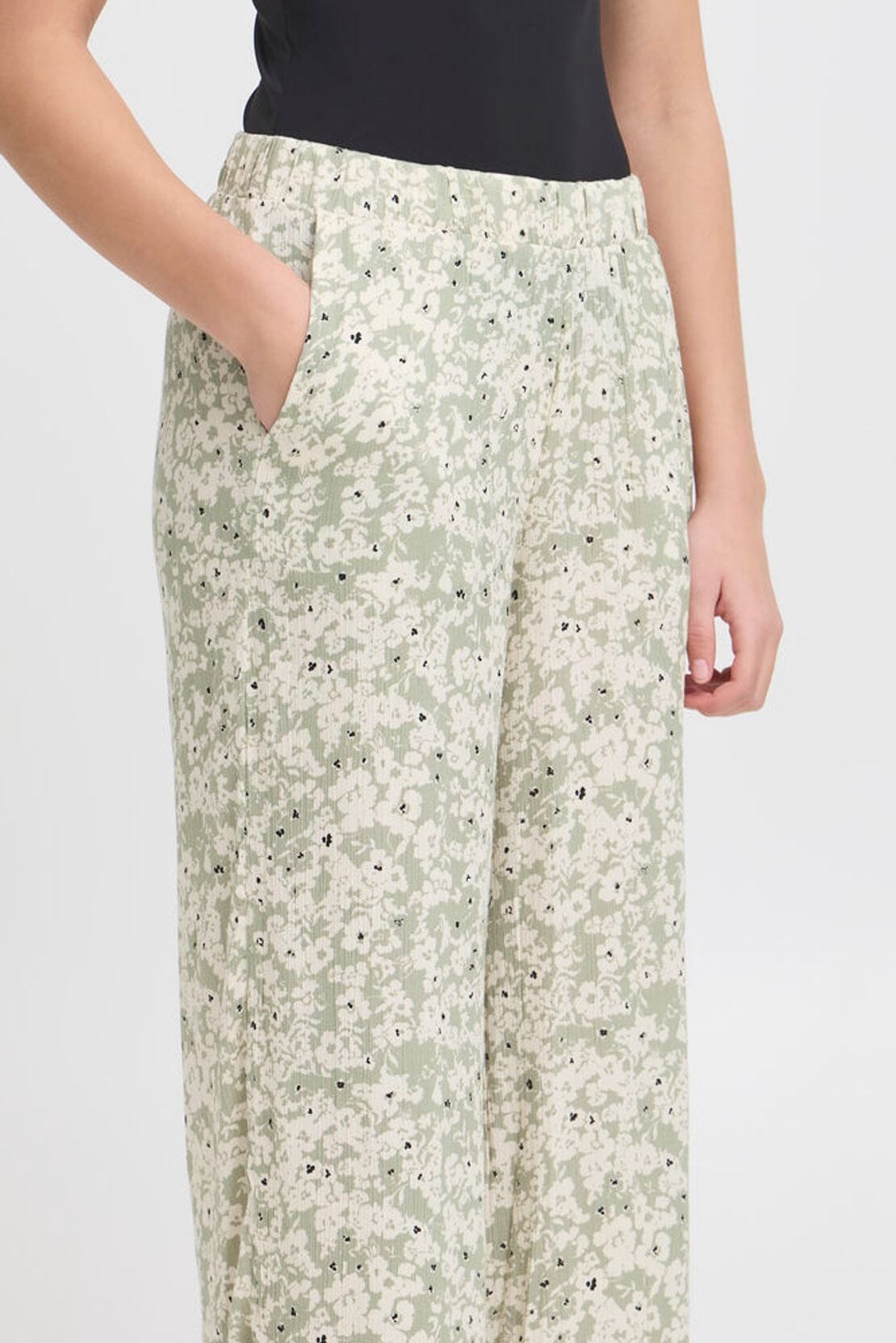 TEA FLOWER BREEZY PANT PANT ICHI 