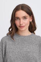 short sleeve grey sweater top