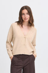 womens oatmeal knit cardigan