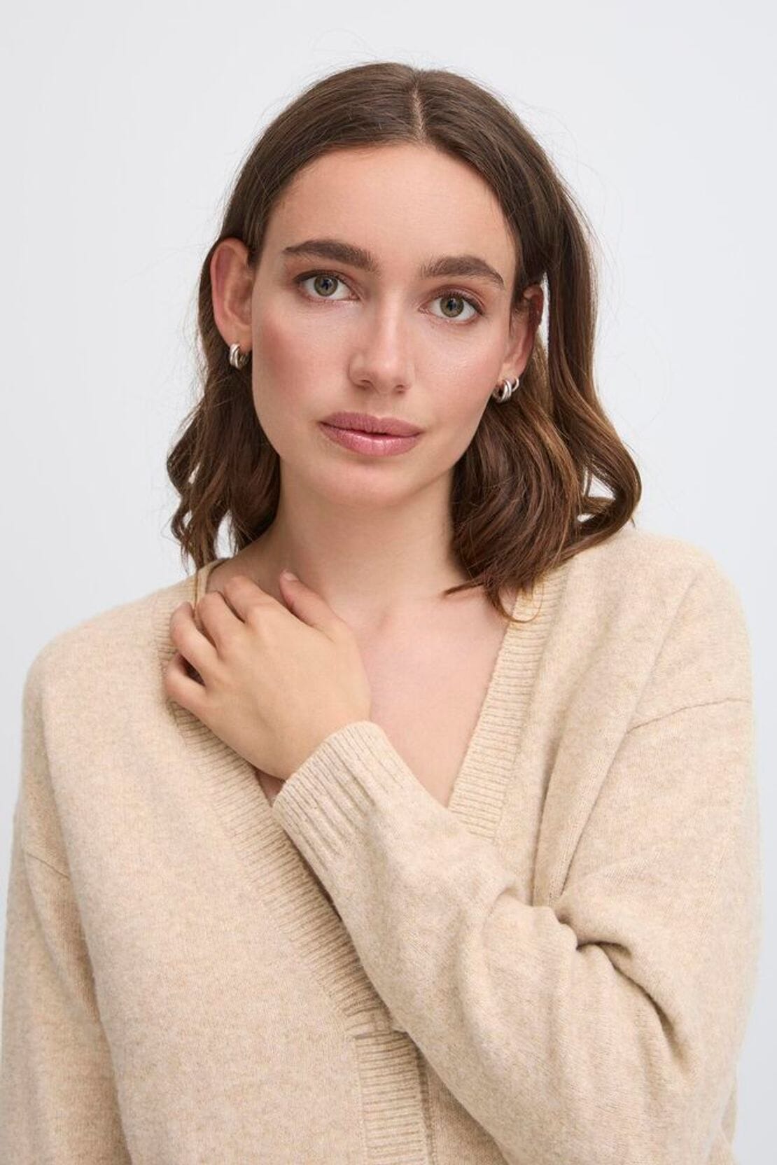 soft BEIGE cardigan for women