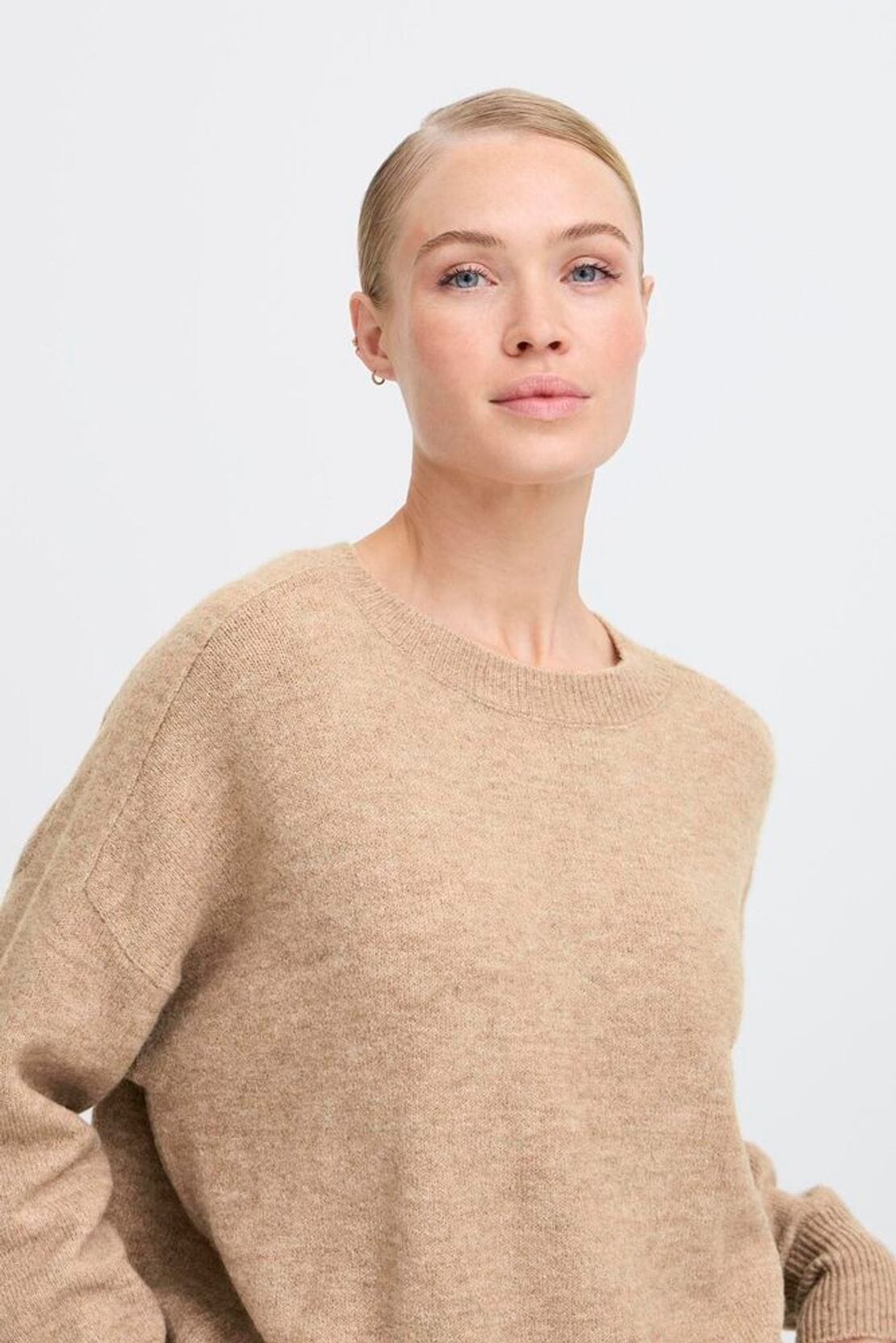 walnut knit pullover sweater