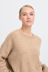 walnut knit pullover sweater