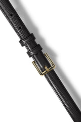 minimal black waist belt, classic black leather accessory