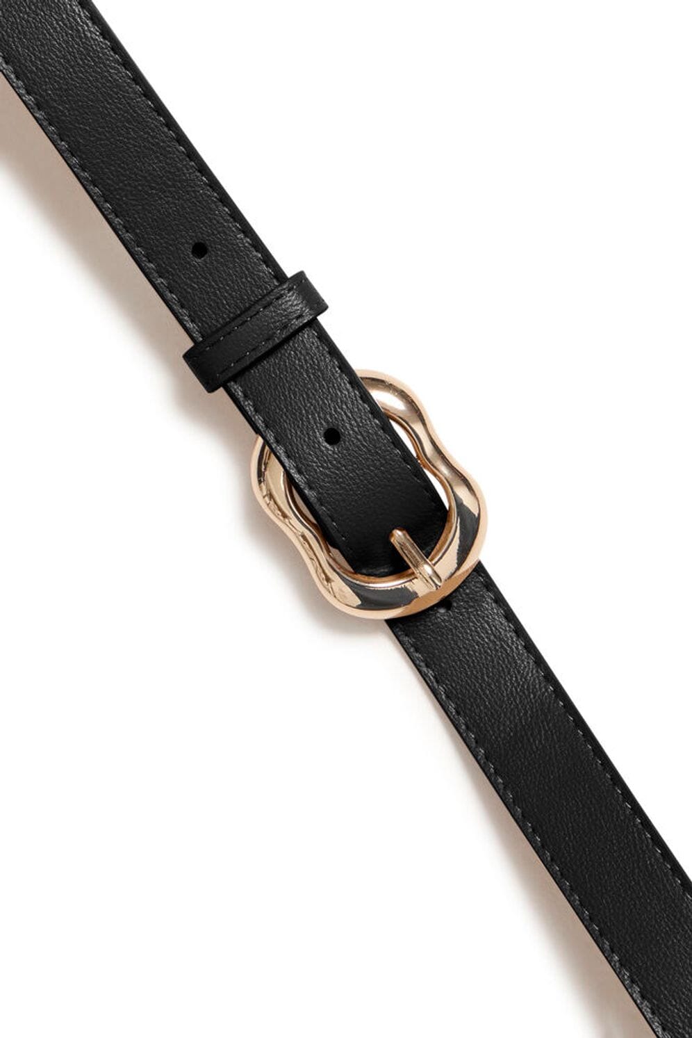 minimal black leather belt, classic black belt for dresses and jeans