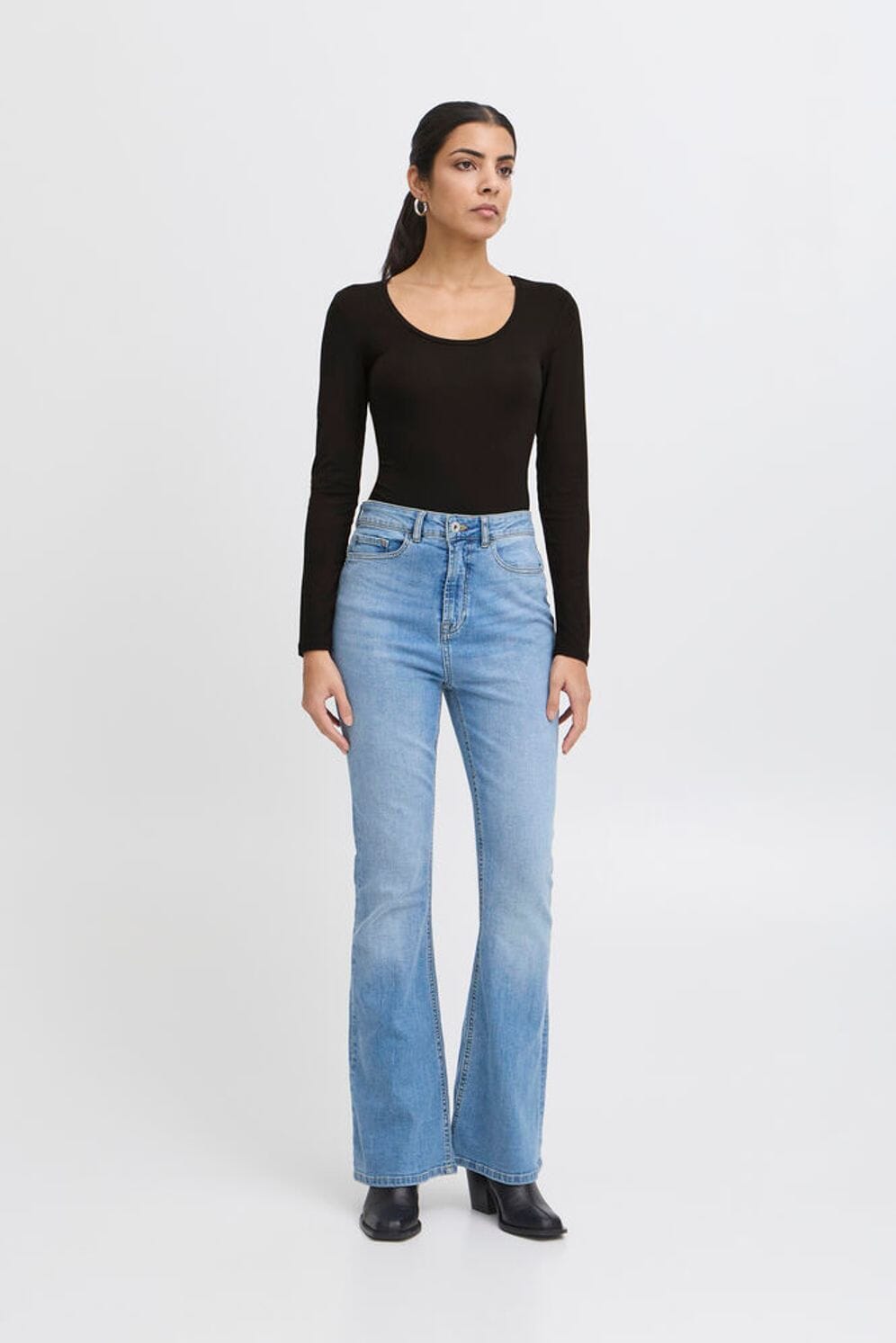 minimal black layering shirt