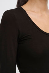 minimal black layering shirt