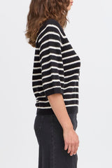 modern striped pullover, B YOUNG 