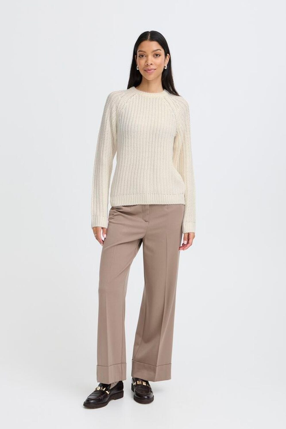neutral cozy knit top