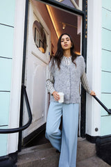 versatile grey vest outfit,  ICHI 