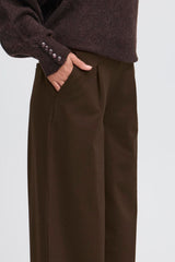 modern straight cut trousers, ICHI 