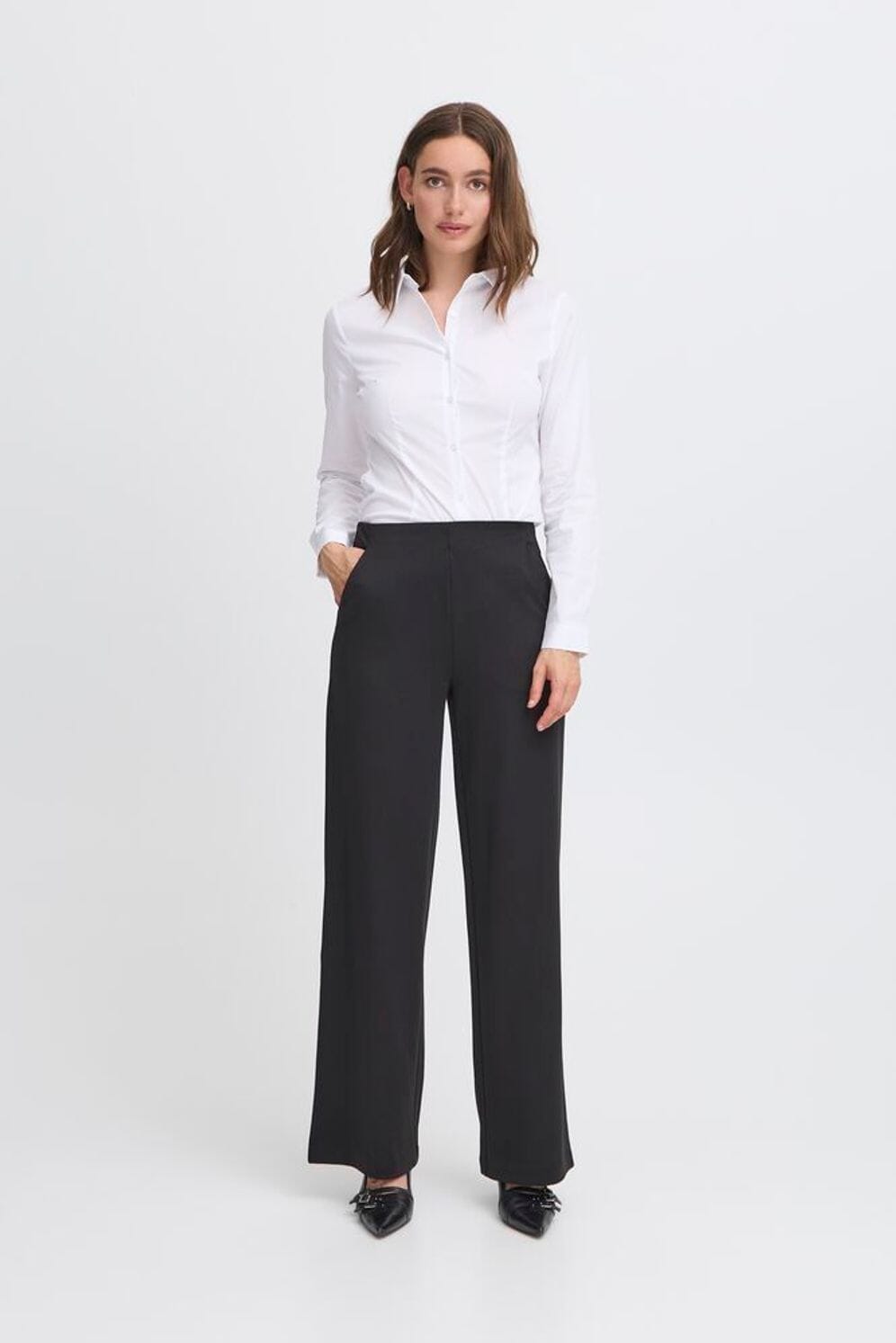 wide leg trousers, ICHI 