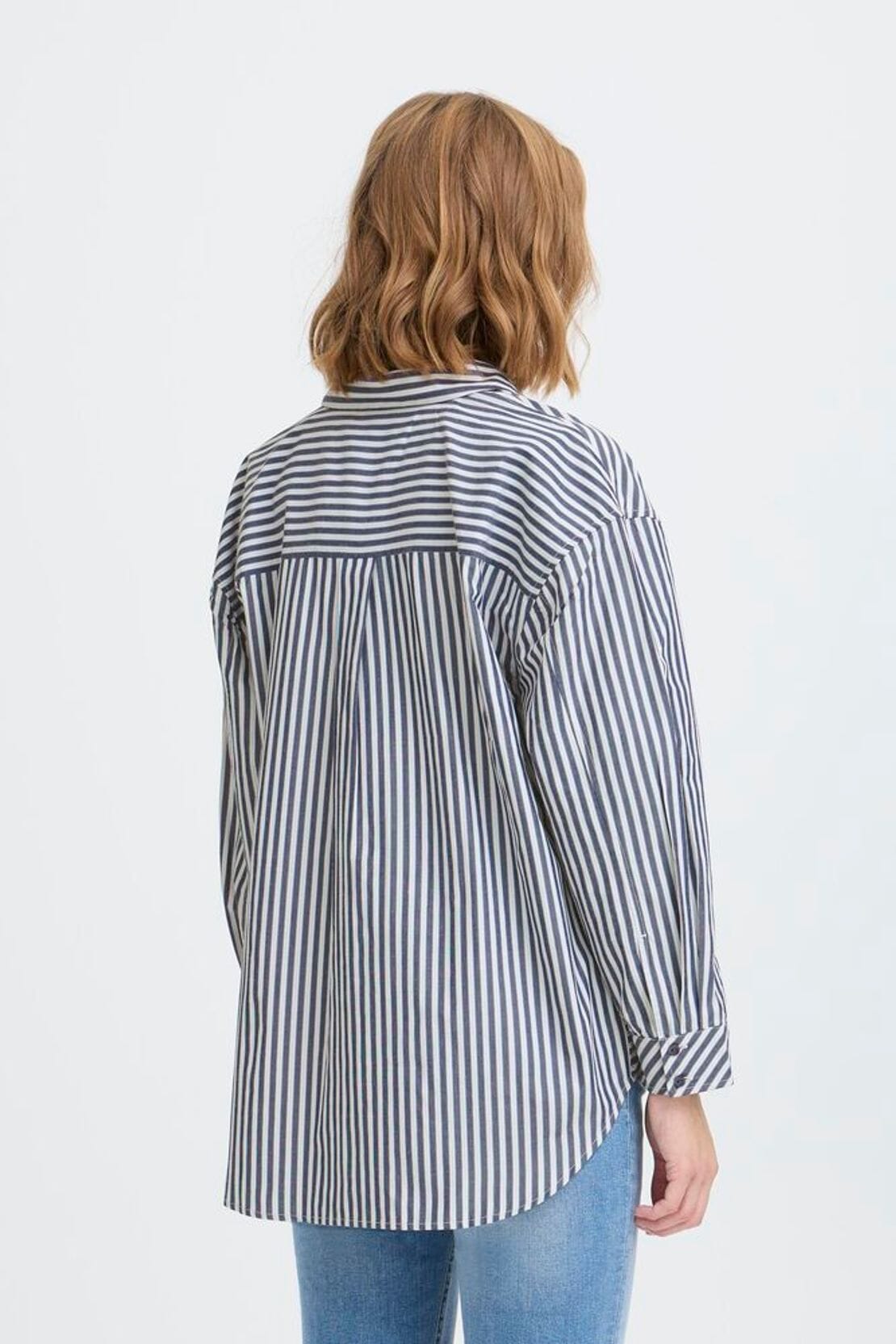 striped buttondown shirt, ICHI 