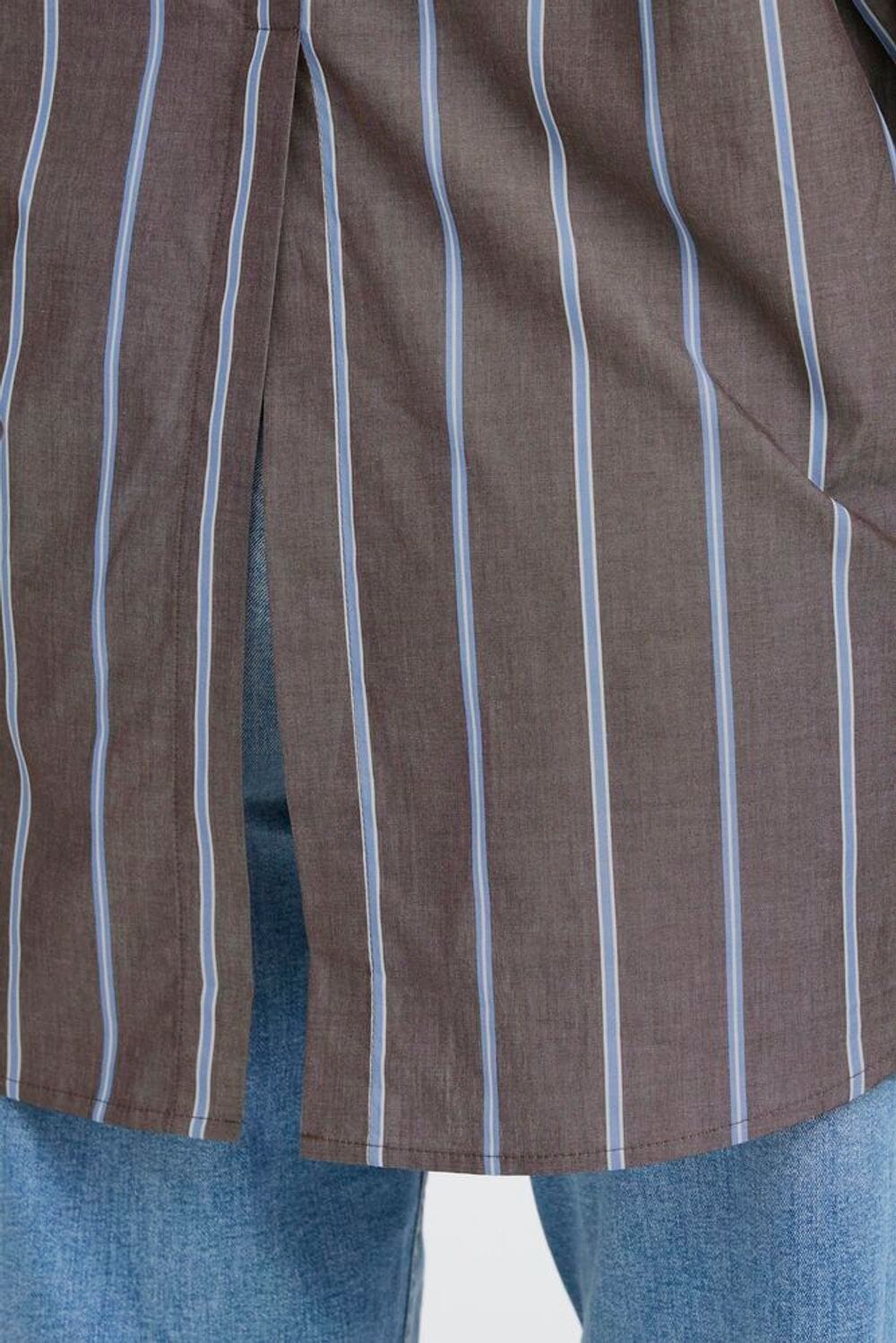 Casual oversized button down shirt styled with denim, ICHI 