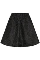 high waist black skirt