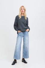 cool tone knit top, everyday cozy sweater