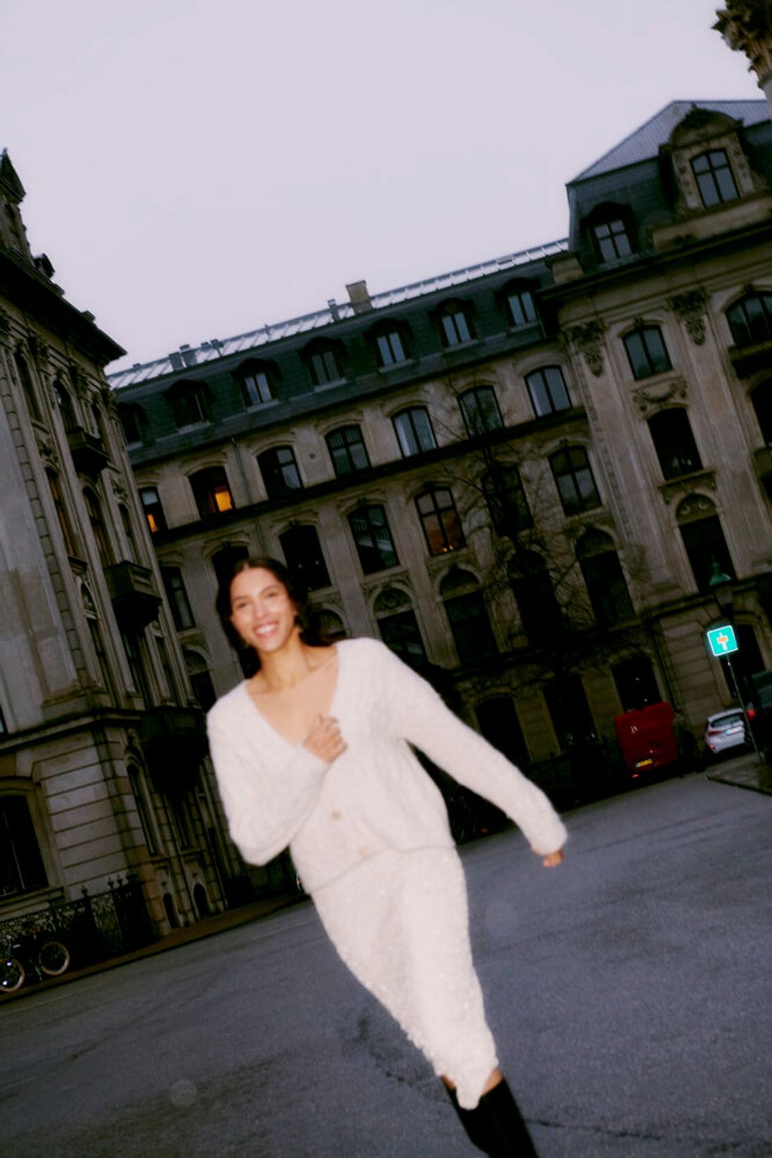 cream cable knit cardigan, sparkle button sweater