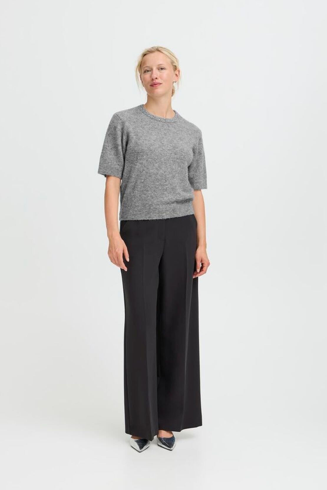 rhinestone collar knit