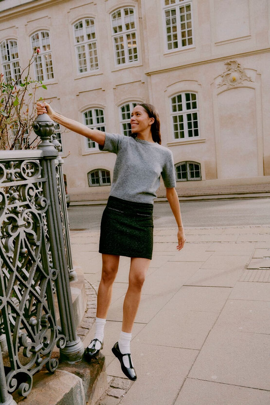 short sleeve fuzzy sweater