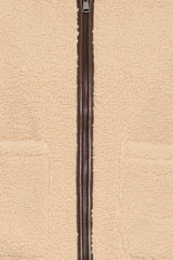 leather trim jacket, cozy fall jacket