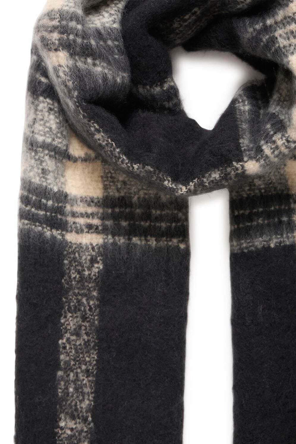 fringe plaid scarf, cozy cold weather scarf