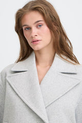 modern grey peacoat, tailored grey short coat