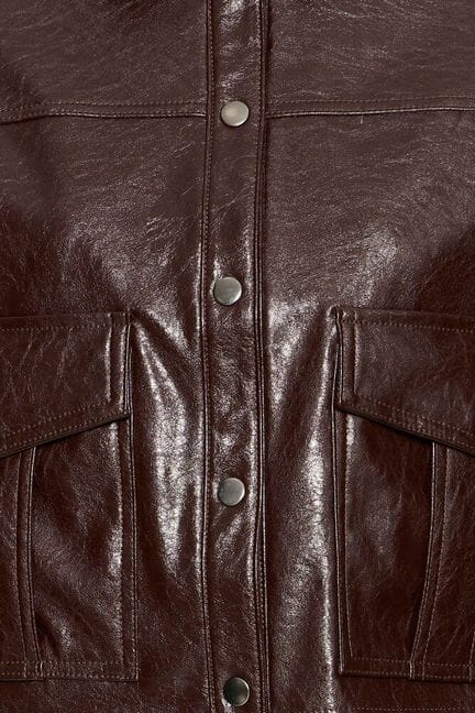 classic faux leather layering piece