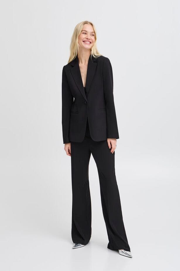 classic black office blazer
