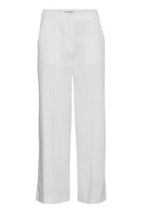 Office white trousers women, modern wide leg pants white