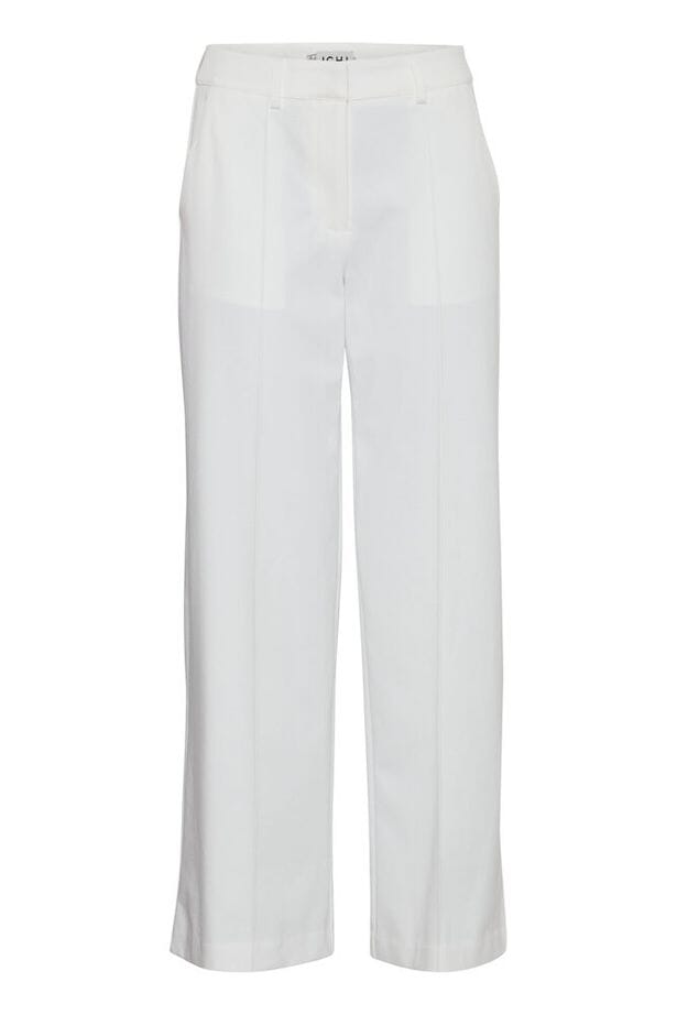 Office white trousers women, modern wide leg pants white