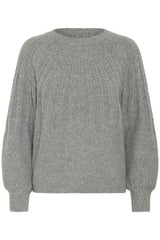 cable knit grey sweater