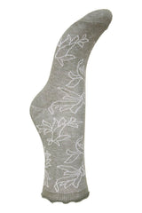 ruffle edge socks, botanical knit socks, cozy everyday socks