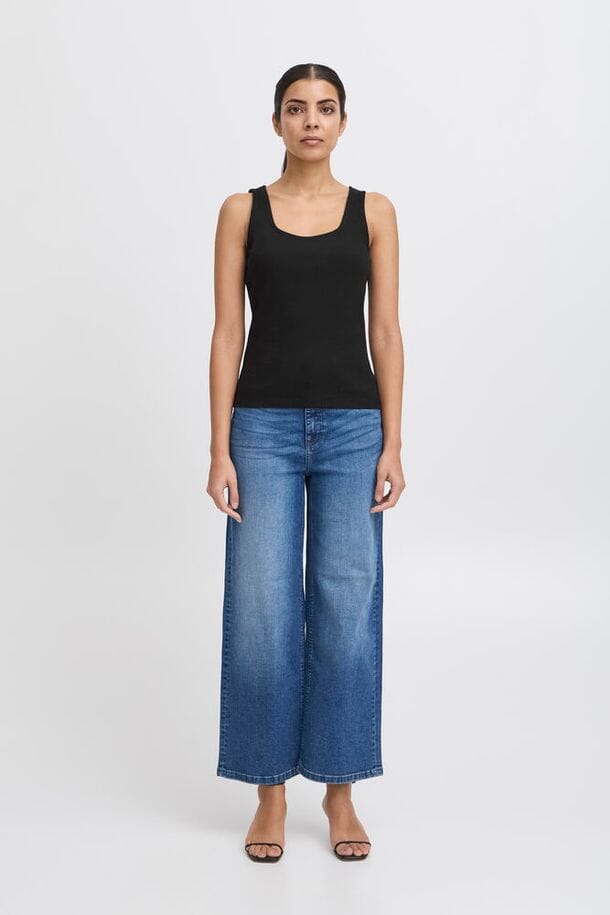 ribbed knit tank women black, everyday tank top women, layering tank women black, sleek black top women, modern basic tank women