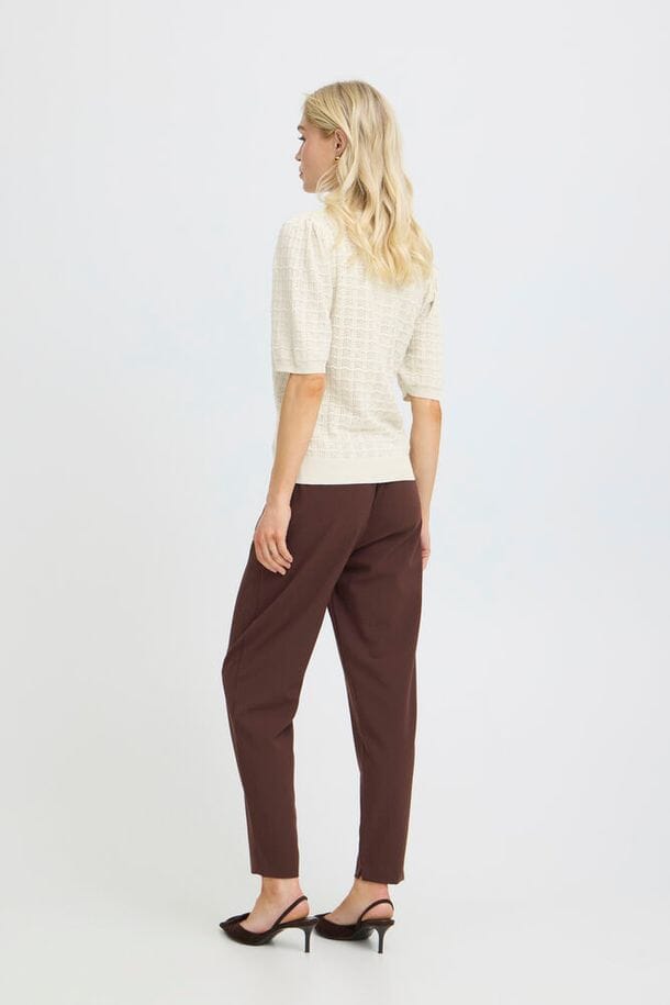 casual knit top women cream, minimalist neutral knit top, chic cream knit sweater women