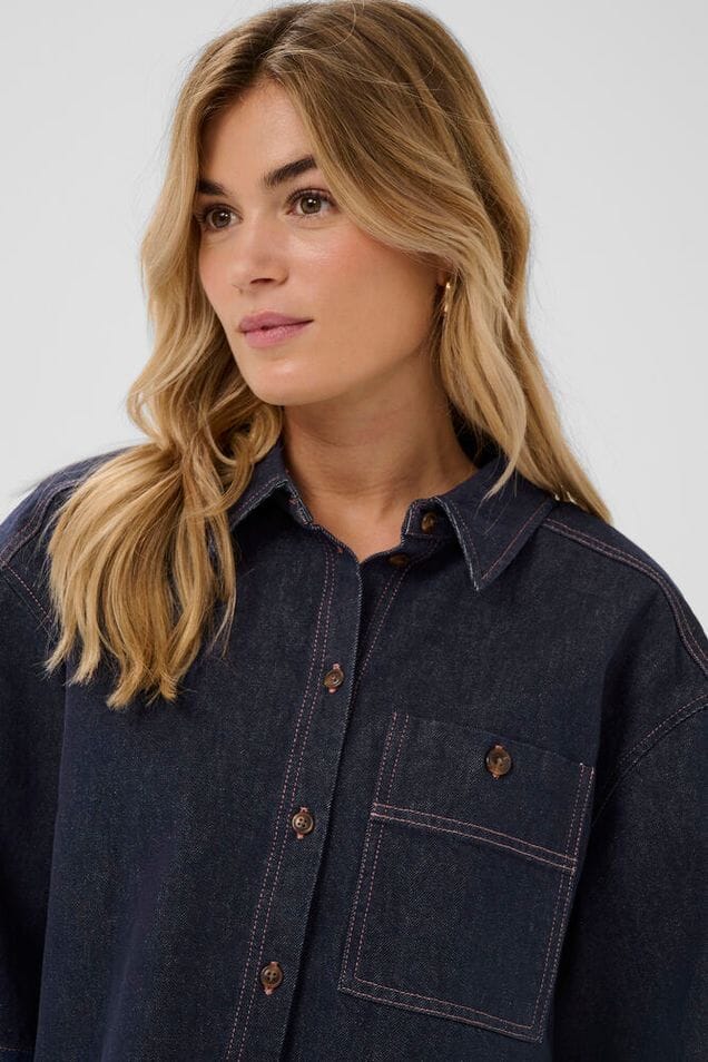  short sleeve denim shirt women, cropped denim shirt