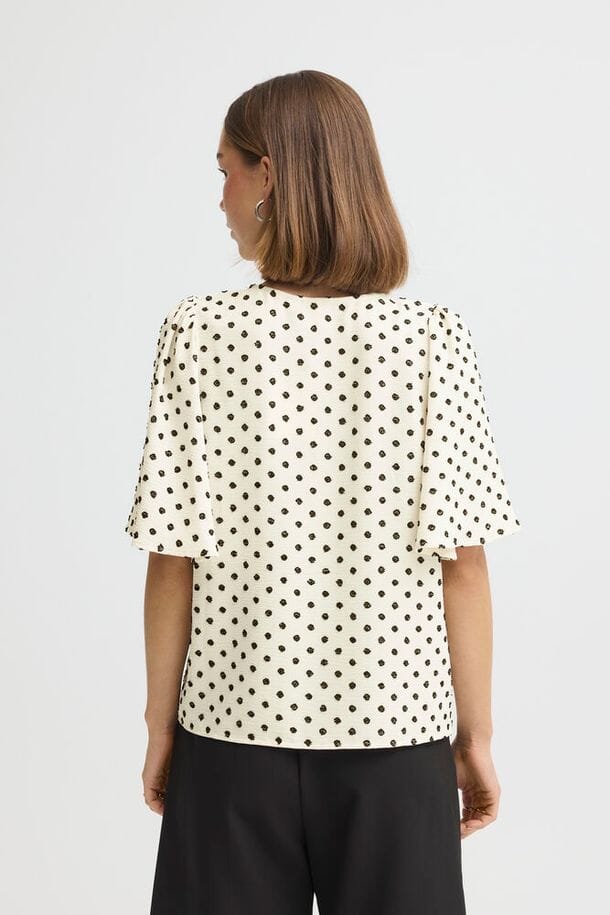 dressy casual blouse women, neutral print blouse women, everyday blouse women, soft drape blouse women, spring summer blouse women, versatile work top women