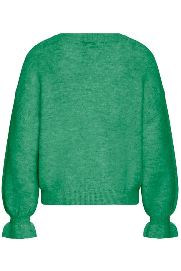 soft green knit sweater, relaxed fit green sweater