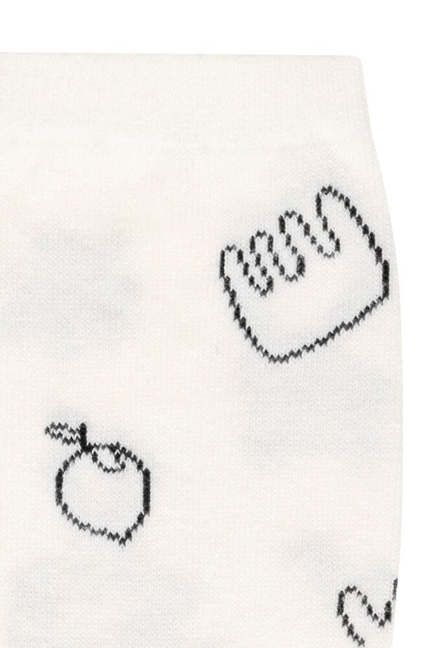 black line art socks, cute pattern socks, everyday fashion socks