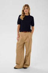 navy knit pullover women, soft knit short sleeve sweater navy, lightweight navy knit top