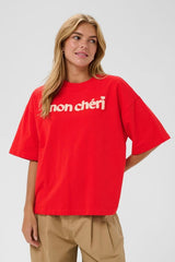  heart sweater red, cozy red knit top
