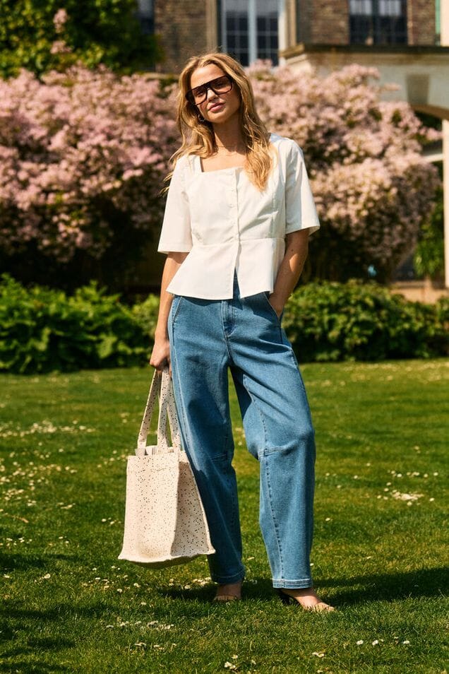 lightweight white blouse women, peplum style white blouse