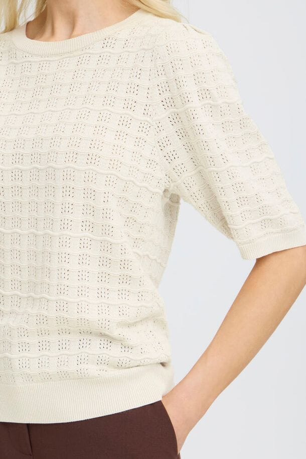 modern neutral knit top women, relaxed cream knit sweater