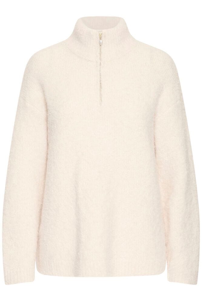 relaxed fit half zip top