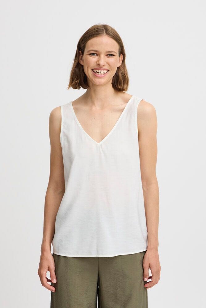 DOUBLE V TANK (WHITE) Top B YOUNG 