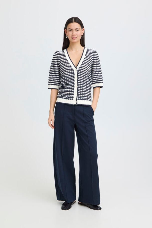 classic stripe sweater women, lightweight knit cardigan women, polished cardigan women, work ready cardigan women