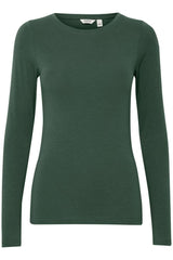 polished green basics, everyday stretch top women