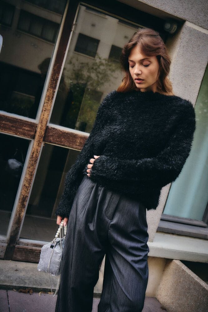 statement texture sweater